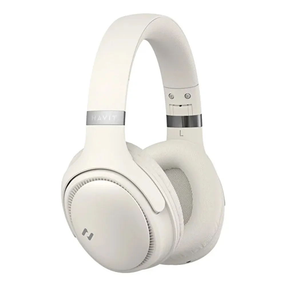 20230216113844_c33dfddd Havit H630BT Ασύρματα / Ενσύρματα Over Ear Ακουστικά με Ραδιόφωνο με 36 ώρες Λειτουργίας Beige - Image 1