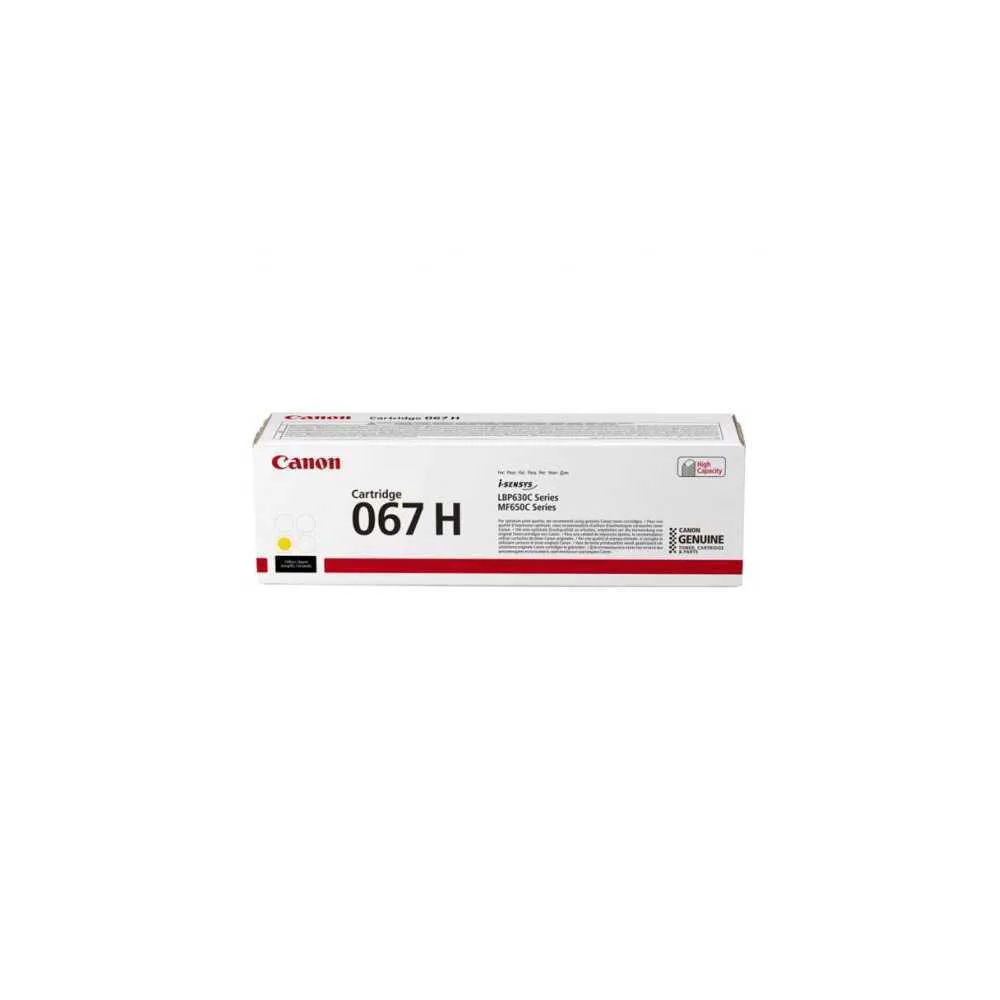 Canon 067H Γνήσιο Toner Laser Εκτυπωτή Κίτρινο High Capacity 2350 Σελίδων (5103C002) - Image 1