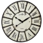 TFA Αντικέ Ρολόι Τοίχου Ξύλινο Μαύρο Ø60cm 60.3039.02