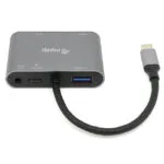 Equip USB-C Docking Station με HDMI 4K PD και συνδεση 2 Οθονών Ασημί (133483)