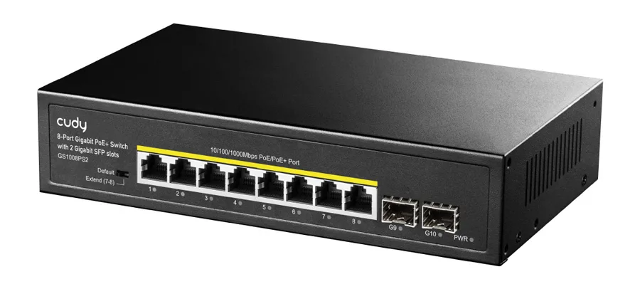 Cudy GS1008PS2 Unmanaged L2 PoE+ Switch με 8 Θύρες Gigabit (1Gbps) Ethernet και 2 SFP Θύρες - Image 1