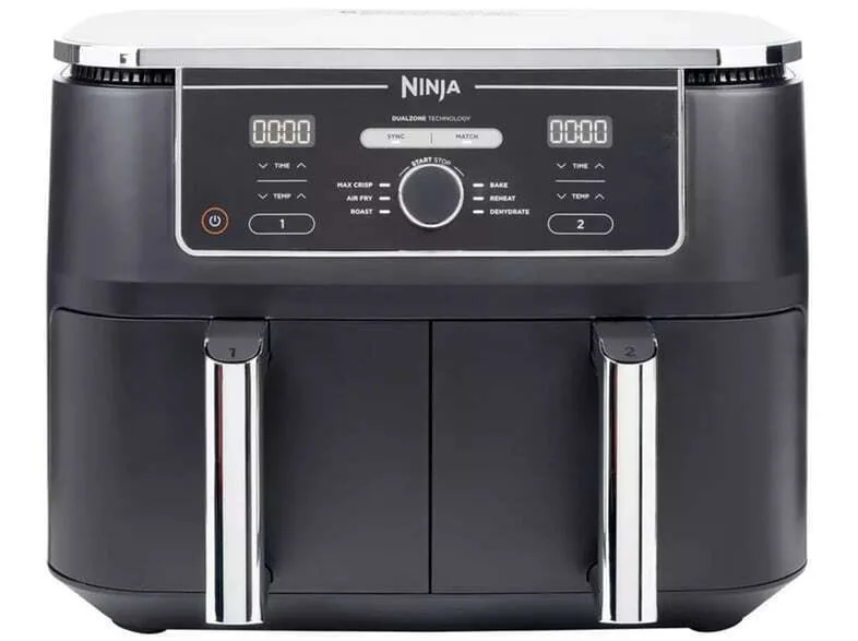 20230222092849_ninja_foodi_max_dual_zone_af400_friteza_aeros_me_apospomeno_kado_9_5lt_mayri Ninja Foodi Max Dual Zone Air Fryer με Διπλό Αποσπώμενο Κάδο 9.5lt Μαύρο - Image 1