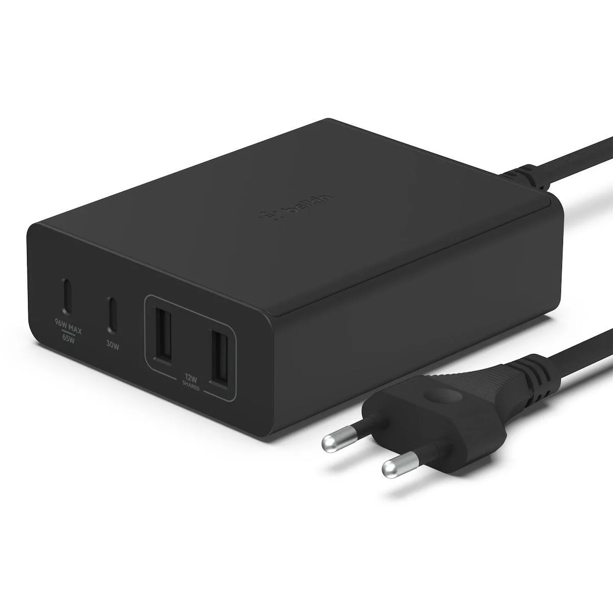 20230228120839_belkin_fortistis_choris_kalodio_me_2_thyres_usb_a_kai_2_thyres_usb_c_108w_mayros Belkin Φορτιστής Χωρίς Καλώδιο GaN με 2 Θύρες USB-A και 2 Θύρες USB-C 108W Μαύρος (WCH010VFBK) - Image 1