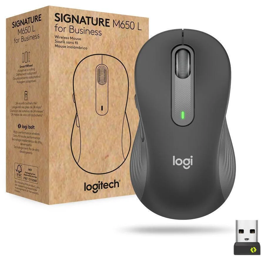 Logitech Signature M650 L for Business Ασύρματο Bluetooth Ποντίκι Graphite - Image 1