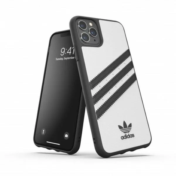 20230302143835_adidas_moulded_back_cover_dermatinis_leyko_iphone_11_pro_max adidas Moulded Back Cover Δερματίνης Λευκό (iPhone 11 Pro Max) 36292 - Image 1