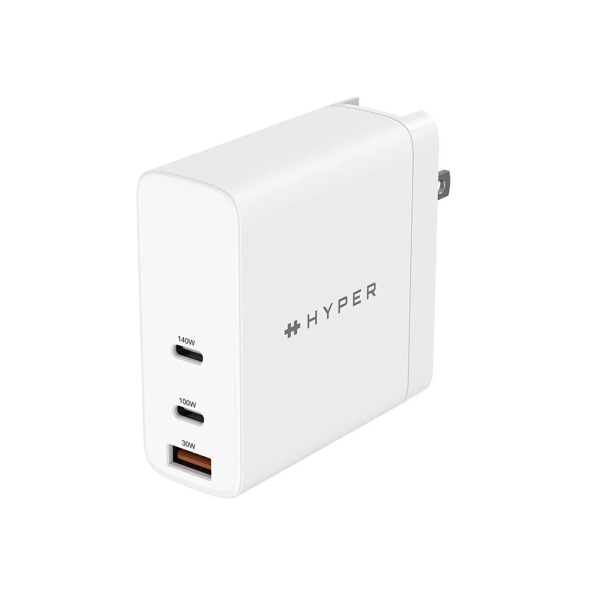 20230303125928_hyper_fortistis_mpatarion_me_thyra_usb_a_kai_2_thyres_usb_c_140w_leykos Hyper Φορτιστής Χωρίς Καλώδιο με Θύρα USB-A και 2 Θύρες USB-C 140W Λευκός (HJG140WW) - Image 1