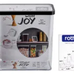 Rotho Babydesign Κουτί Γενικής Χρήσης με Καπάκι Γυάλινο Διάφανο 3200ml 1160808080