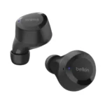 Belkin Soundform Bolt Earbud Bluetooth Handsfree Ακουστικά με Αντοχή στον Ιδρώτα και Θήκη Φόρτισης Μαύρα