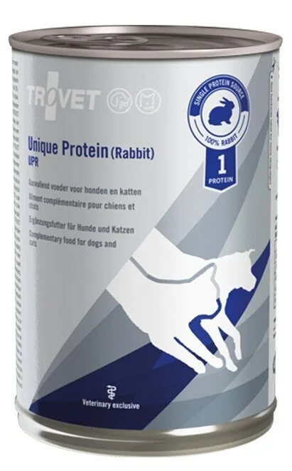 Trovet Unique Protein UPR Υγρή Τροφή για Ενήλικες Γάτες σε Κονσέρβα με Κουνέλι Διαίτης, χωρίς Γλουτένη 400gr - Image 1