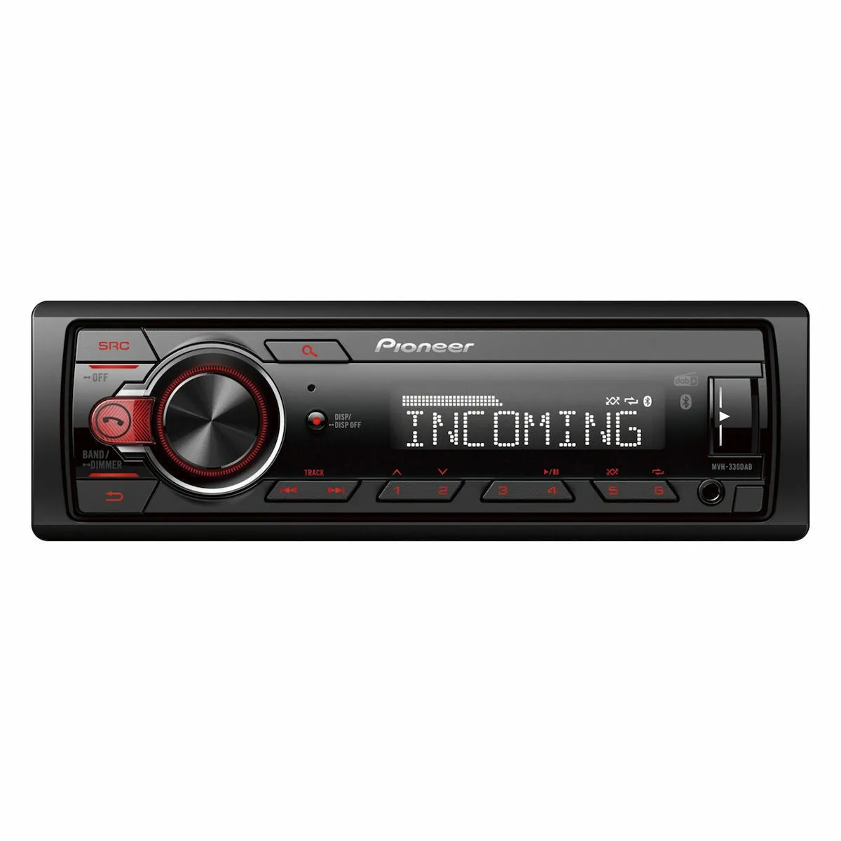 Pioneer Ηχοσύστημα Αυτοκινήτου 1DIN (Bluetooth/USB) με Αποσπώμενη Πρόσοψη MVH-330DAB - Image 1