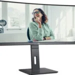 AOC CU34P3CV Ultrawide VA Curved Monitor 34" QHD 3440x1440 με Χρόνο Απόκρισης 4ms GTG