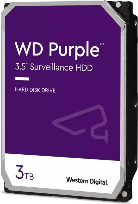 Western Digital Purple 3TB HDD Σκληρός Δίσκος 3.5" SATA III 5400rpm με 256MB Cache για Καταγραφικό WD33PURZ - Image 1