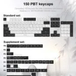 Redragon A132 Keycap CSA PBT Black / White