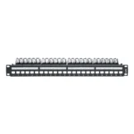 Legrand LCS³ Patch Panel Keystone για Rack 1U 24 Θυρών cat5e / cat6 / cat6a Μαύρο 632850