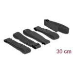 DeLock Velcro Δεματικά Καλωδίων 300x20mm Μαύρο 5τμχ