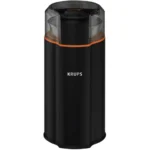 Krups Silent Vortex GX332810 Ηλεκτρικός Μύλος Καφέ 175W με Χωρητικότητα 90gr και 3 Επίπεδα Άλεσης Μαύρος