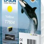 Epson T7604 Γνήσιο Μελάνι Εκτυπωτή InkJet Κίτρινο (C13T76044010)