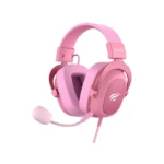 Havit H2002D Over Ear Gaming Headset με σύνδεση 3.5mm Ροζ