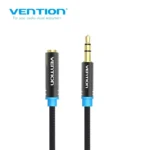 Vention Καλώδιο 3.5mm male - 3.5mm female Μαύρο 1.5m (VAB-B06-B150-M)