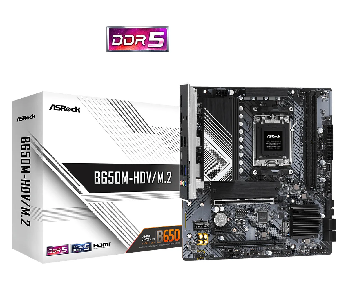 20230329103711_asrock_b650m_hdv_m_2_motherboard_micro_atx_me_amd_am5_socket ASRock B650M-HDV/M.2 Motherboard Micro ATX με AMD AM5 Socket 90-MXBLA0-A0UAYZ - Image 1