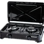 Ravanson K-02TB Επιτραπέζια Εστία Υγραερίου Διπλή Μαύρη