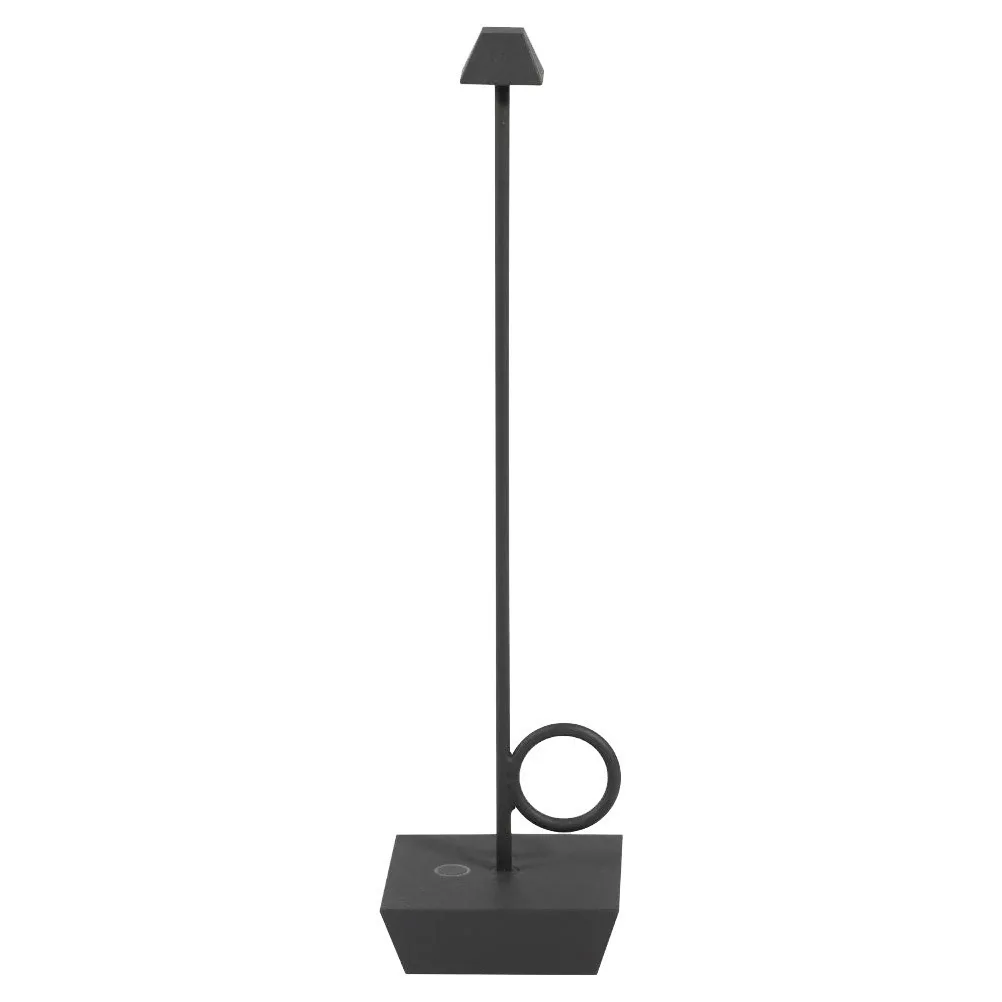 20230330164609_bugia_epitrapezio_diakosmitiko_fotistiko_led_mpatarias_se_gri_chroma_4140217001 Ready Διακοσμητικό Φωτιστικό Bugia LED 8x8x32εκ. 4140217001 - Image 1