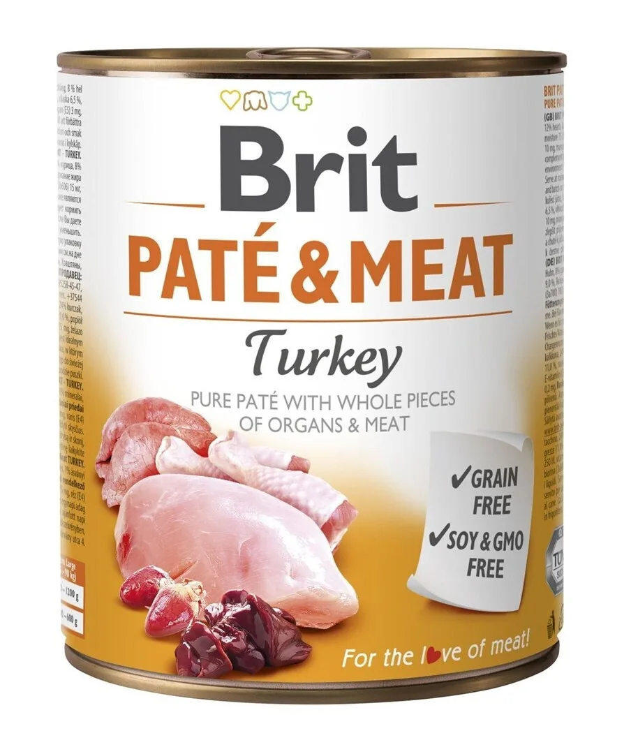 20230330170235_174affd2 Brit Paté & Meat Υγρή Τροφή Σκύλων σε Κονσέρβα με Γαλοπούλα χωρίς Σιτηρά & Γλουτένη 800gr - Image 1