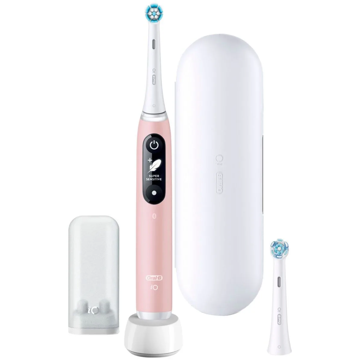 Oral-B IO Series 6 Ηλεκτρική Οδοντόβουρτσα με Χρονομετρητή, Αισθητήρα Πίεσης και Θήκη Ταξιδίου Pink Sand - Image 1