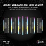 Corsair Vengeance RGB DDR5 64GB RAM με 4x16GB Modules και Ταχύτητα 6200 για Desktop CMH64GX5M4B6200C32