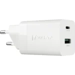 Varta Φορτιστής Χωρίς Καλώδιο GaN με Θύρα USB-A και Θύρα USB-C 20W Λευκός (57955 101 111)