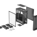 Genesis Irid 505F Midi Tower Κουτί Υπολογιστή με Πλαϊνό Παράθυρο Μαύρο