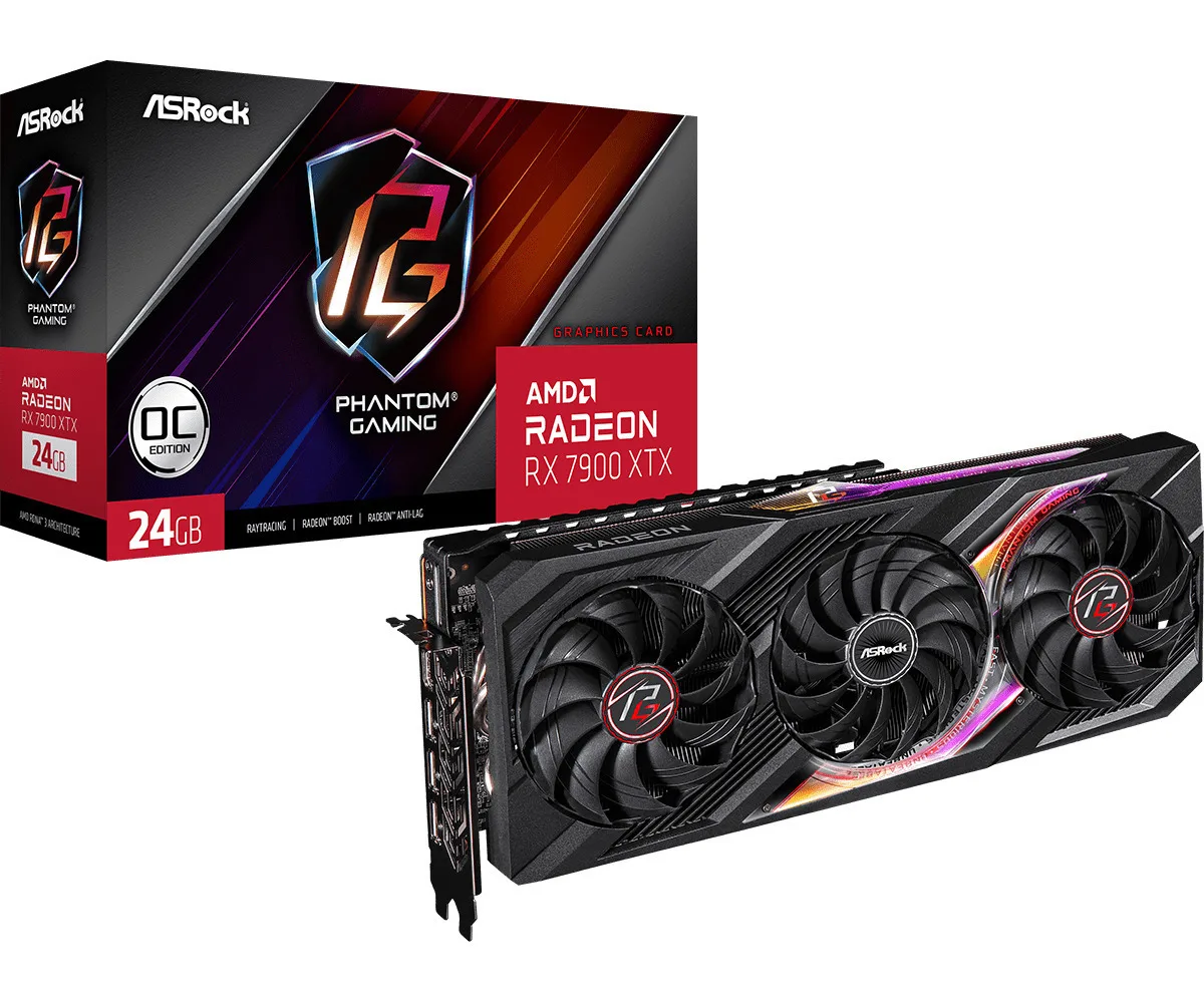 ASRock Radeon RX 7900 XTX 24GB GDDR6 Phantom Gaming OC Κάρτα Γραφικών 90-GA3YZZ-00UANF - Image 1