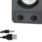 Esperanza EGS107 Ηχεία Υπολογιστή 2.1 με RGB Φωτισμό και Ισχύ 5W Μαύρα