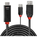 Lindy Cable DisplayPort male - HDMI male 1m Μαύρο (41498)
