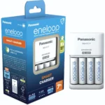 Panasonic Eneloop Advanced BQ-CC17 Φορτιστής 4 Μπαταριών Ni-MH Μεγέθους AA/AAA Σετ με 4x AA 2000mAh σε Λευκό χρώμα