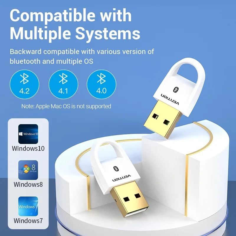 20230412150050_ef1e87b4 Vention USB Bluetooth 5.0 Adapter με Εμβέλεια 20m Λευκό (CDSW0) - Image 1