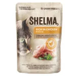 Shelma Sterilised Υγρή Τροφή για Ανήλικες Γάτες σε Φακελάκι με Κοτόπουλο χωρίς Σιτηρά 85gr