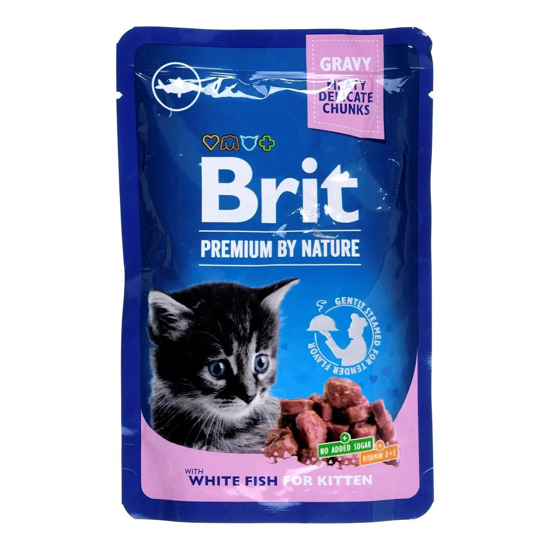 20230413105916_1227dccf Brit Premium By Nature Υγρή Τροφή για Ανήλικες Γάτες σε Φακελάκι με Ψάρια χωρίς Γλουτένη 100gr - Image 1