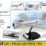 Cobi Lim-1 Polish Air Force 1952 Φιγούρα Μοντελισμού Αεροπλάνο Μαύρη 504 Κομματιών σε Κλίμακα 1:32 με Κόλλα και Χρώματα 40x28x6εκ. COBI-5822