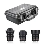 Samyang Kit Φωτογραφικών Φακών Video DSLR Basic Set (Samyang 24/3,1 + Samyang 50/1,5 + Samyang 85/1,5 + Mantona Outdoor Case M) Wide Angle για Sony E Mount Μαύρος