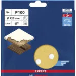 Bosch Expert C470 Φύλλο Λείανσης Έκκεντρου Τριβείου K100 με 8 Τρύπες 125x125mm Σετ 5τμχ 2608900806