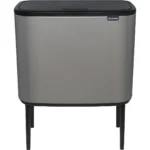 Brabantia Bo Κάδος Απορριμμάτων Πλαστικός Concrete Grey 33lt 127229