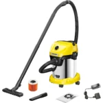Karcher WD 3-18 S Battery Επαναφορτιζόμενη Σκούπα Υγρών / Στερεών με Ανοξείδωτο Κάδο 17lt
