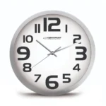 Esperanza Zurich Αθόρυβο Ρολόι Τοίχου Μεταλλικό Λευκό Ø25cm EHC013W