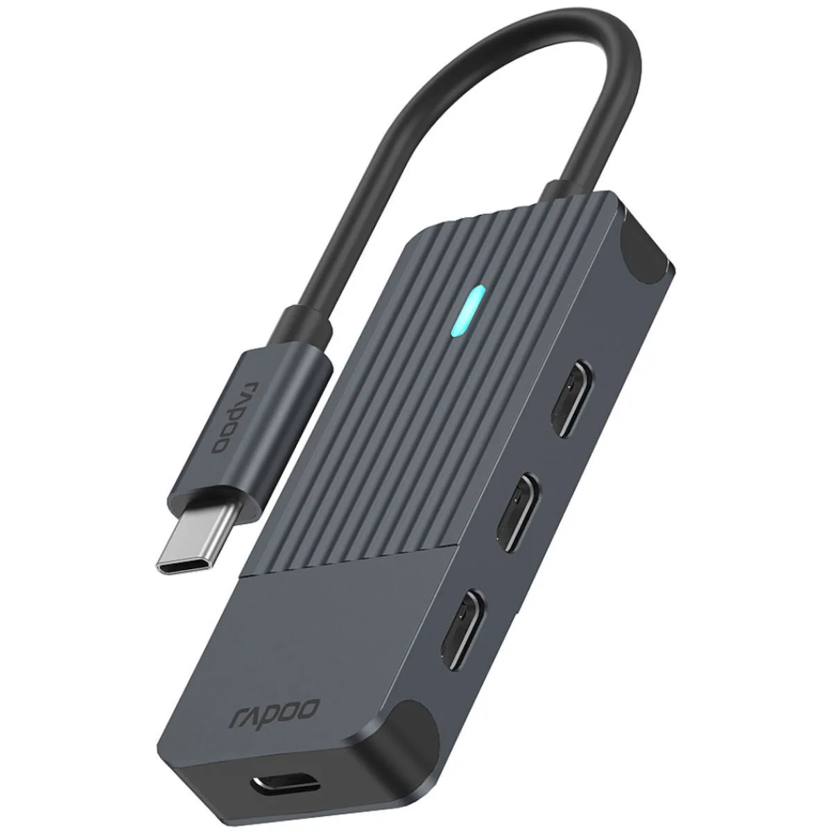 Rapoo USB 3.1 Hub 4 Θυρών με σύνδεση USB-C Γκρι (11417) - Image 1