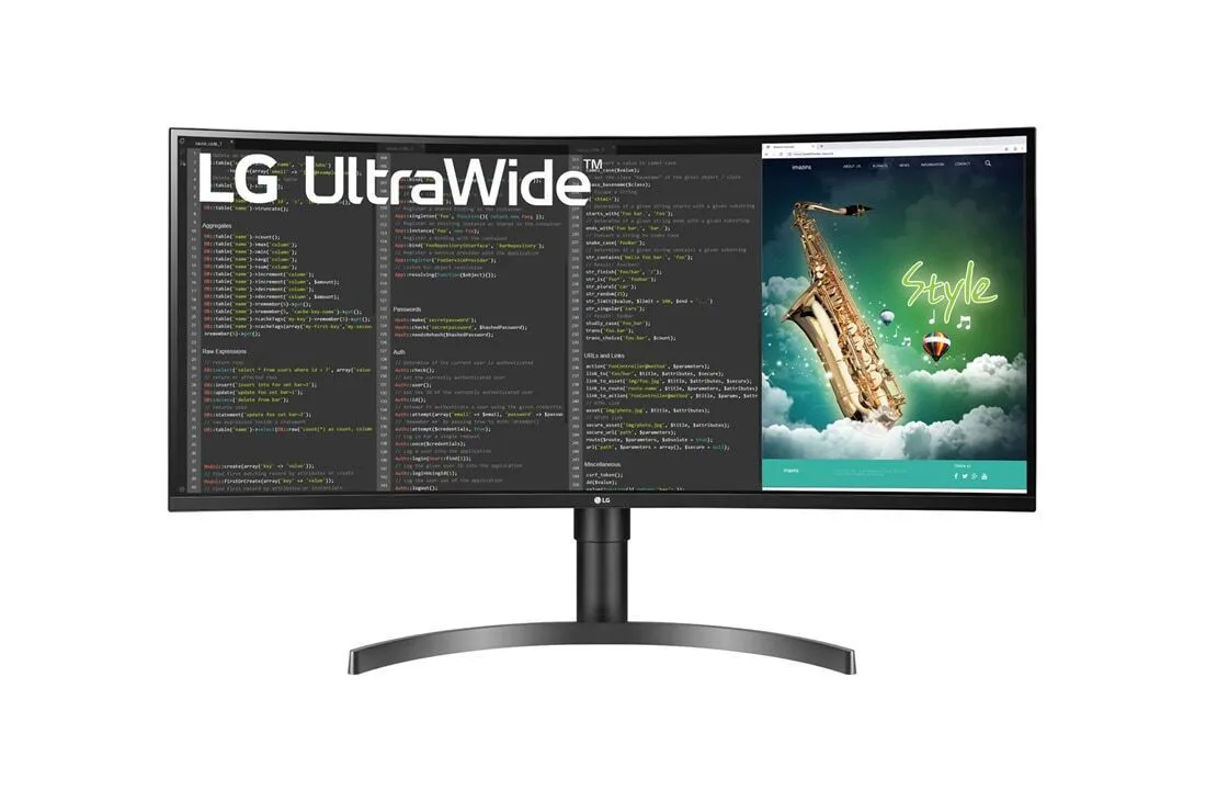 LG 35WN75CP-B Ultrawide VA HDR Curved Gaming Monitor 35" QHD 3440x1440 με Χρόνο Απόκρισης 5ms GTG - Image 1