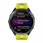 Garmin Forerunner 965 Titanium 47mm Αδιάβροχο Smartwatch με Παλμογράφο (Κίτρινο)