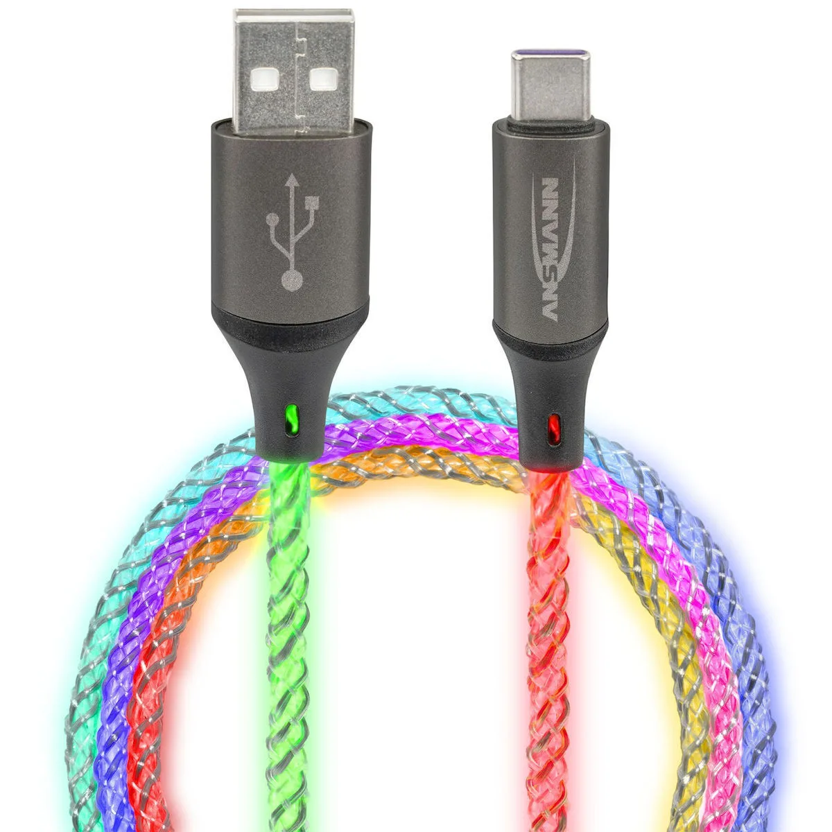 Ansmann LED USB-C to Lightning Cable 60W Πολύχρωμο 1m 1700-0158 - Image 1