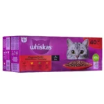 Whiskas Classic Meals In Sauce Υγρή Τροφή για Ενήλικες Γάτες σε Φακελάκι με Βοδινό 40x85gr 307727