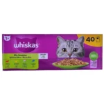 Whiskas Mix Favourites in Jelly Υγρή Τροφή για Ενήλικες Γάτες σε Φακελάκι 40x85gr